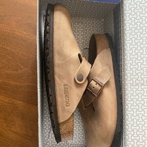 Birkenstock Boston Oiled Leather - Tobacco Brown